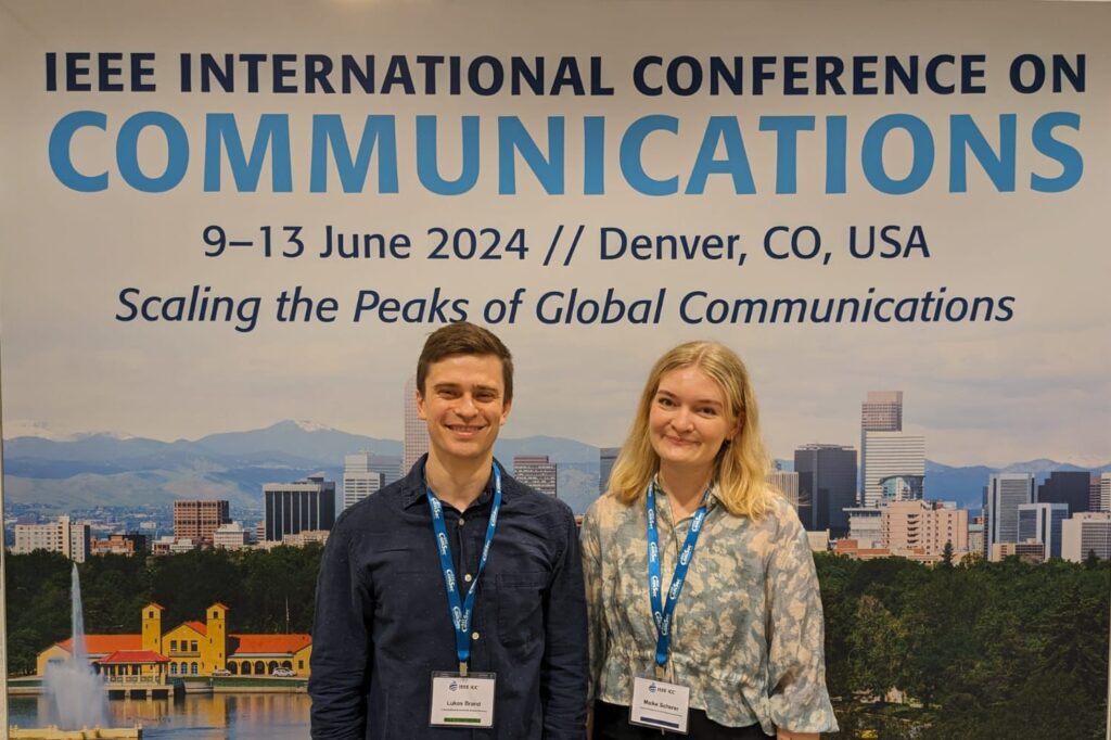 Lukas Brand and Maike Scherer at IEEE ICC, June 9-13, 2024 // Denver, USA