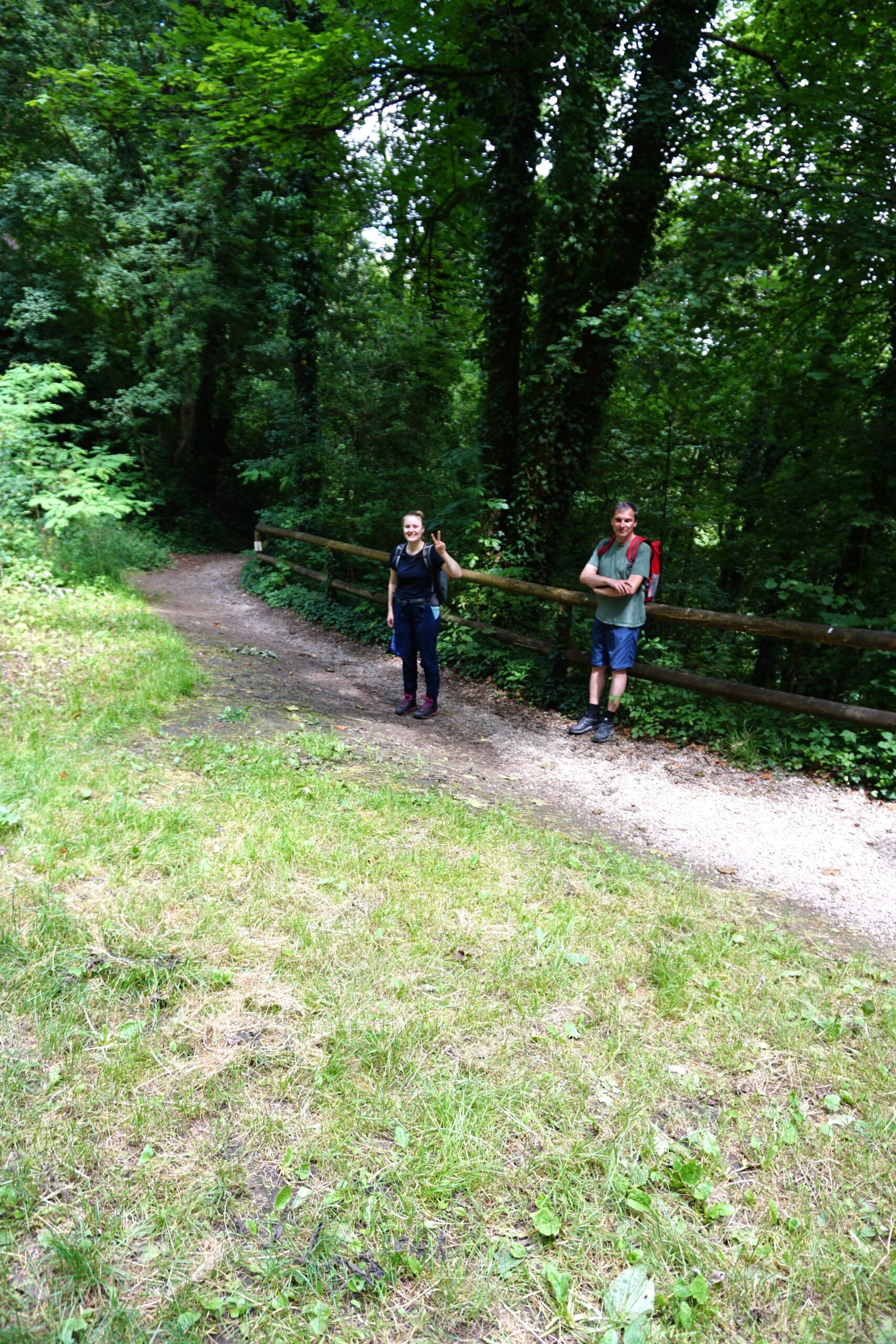 Silvana Zurmühl and Heinrich Sticht during the hike