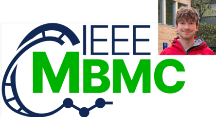 Winner Logo of the MBMC-TC Competition and a photo of Timo Jakumeit