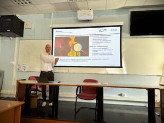 Sebastian Lotter presenting in Thessaloniki