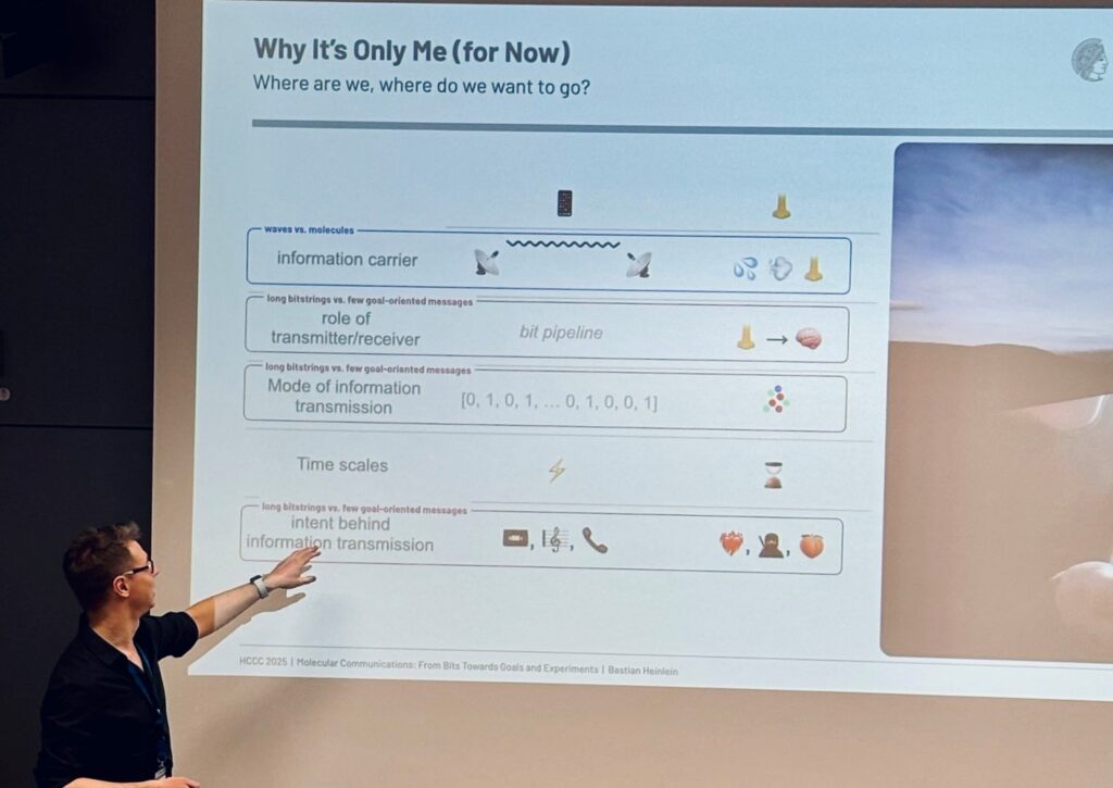 Bastian Heinlein during the talk at the Human Chemical Communication Colloquium