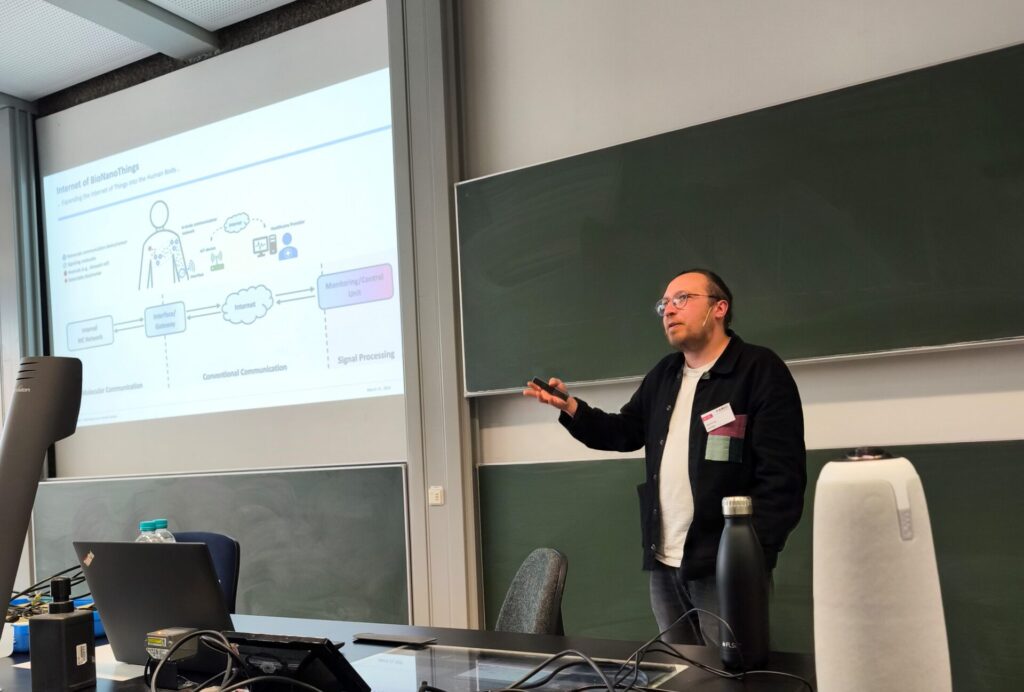 Maximilian Schäfer during his presentation at tge 6G-life and 6G-Workshop