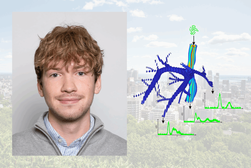 A picture of Timo Jakumeit and complex vascular system with three diagrams