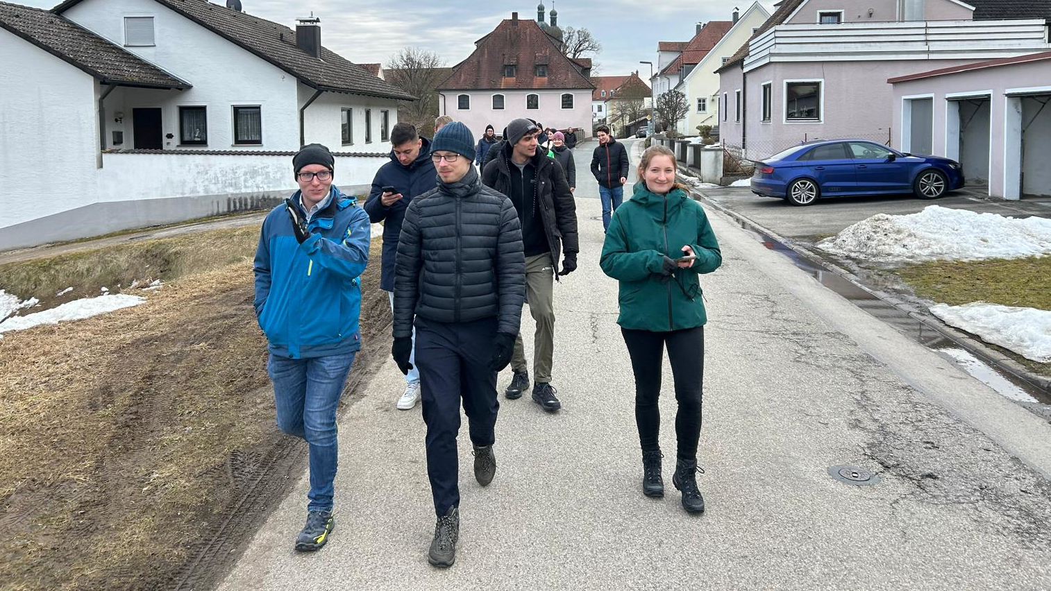 Workshop participants during the hike